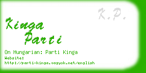 kinga parti business card